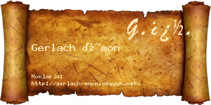 Gerlach Ámon névjegykártya